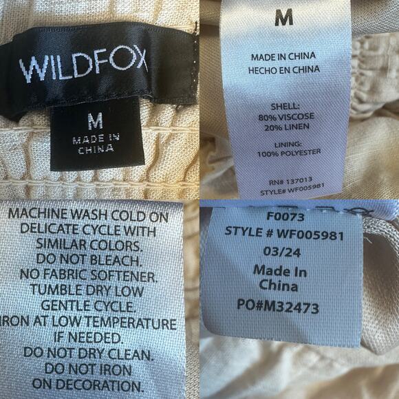 Wildfox Beige Louisa Tiered Maxi Skirt Linen Blend Boho Cottage Peasant Prairie - Picture 10 of 10